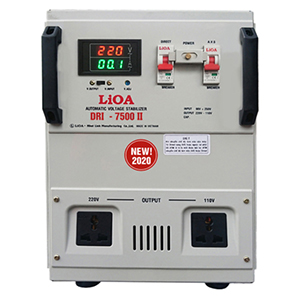 Ổn áp 1 pha Lioa DRII 7500 II (Dải điện áp đầu vào 50V - 250V )