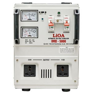 Ổn áp 1 pha Lioa 5KVA DRII 5000II (Dải điện áp đầu vào 130V - 250V)