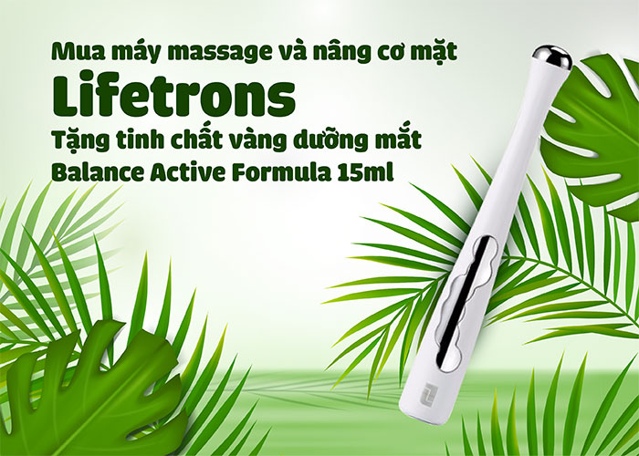 Mua máy massage mắt và chống lão hóa Lifetrons EM-100 tặng tinh chất vàng dưỡng mắt Balance Active Formula 15ml
