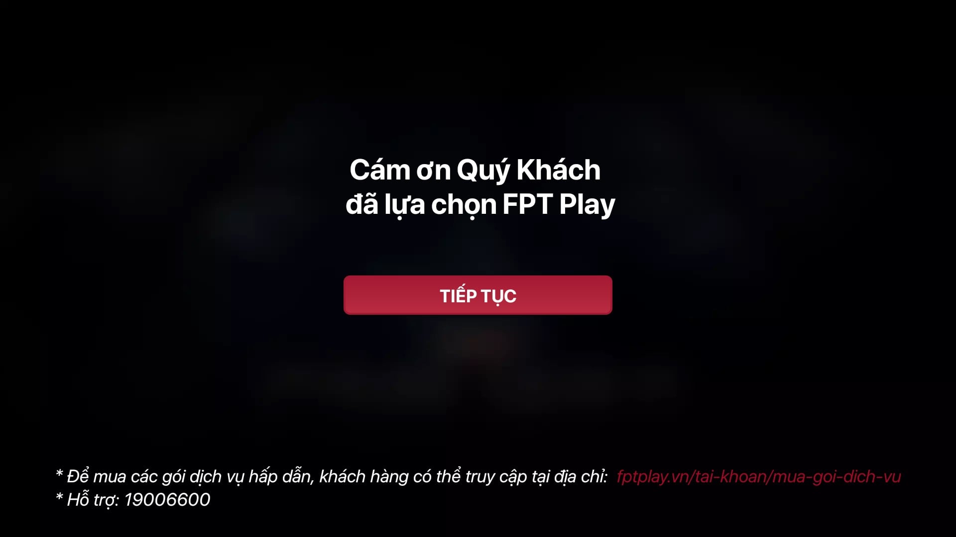 Đăng ký thành công FPT Play Đăng ký thành công FPT Play