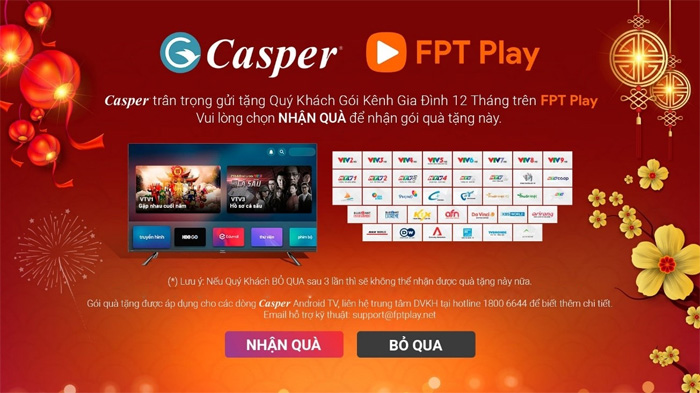 Bước 2 kích hoạt gói quà FPT PLAY Bước 2 kích hoạt gói quà FPT PLAY