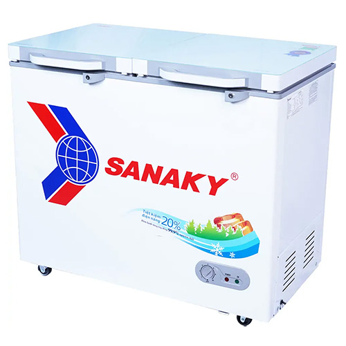 Tủ đông Sanaky VH 2899A2K (2899A2KD) - 240 lít, 1 ngăn đông, dàn lạnh đồng, mặt kính cường lực