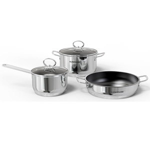 Bộ nồi chảo inox 3 món Easy cook Sunhouse SHG993E