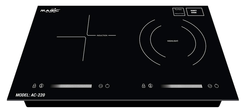 Bếp đôi hồng ngoại và điện từ Magic Eco AC220