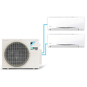 Hệ thống máy lạnh Daikin Multi S inverter 2 HP - 1 dàn nóng MKC50RVMV 2 dàn lạnh CTKC25RVMV+CTKC35RVMV