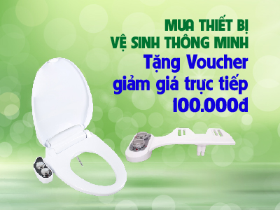 Mua thiết bị vệ sinh thông minh tặng Voucher giảm giá trực tiếp 100.000đ Mua thiết bị vệ sinh thông minh tặng Voucher giảm giá trực tiếp 100.000đ