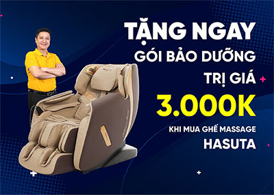 Mua ghế massage Hasuta tặng gói bảo dưỡng trị giá 3.000.000 đồng