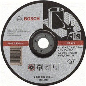 Đá mài inox Bosch 2608600540 (180 x 6 x 22.2 mm)