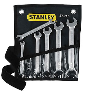 Cờ lê 2 đầu miệng hệ in (bộ 6 cây) Stanley 87-716-1