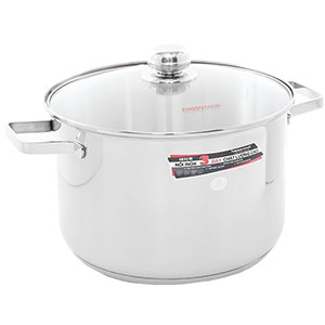 Nồi inox 3 đáy nắp kiếng 28cm Happy Cook NC-28G