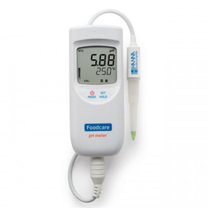 Máy đo pH, nhiệt độ trong sữa chua, phô mai, thực phẩm bán rắn Hanna (HACCP) HI99161