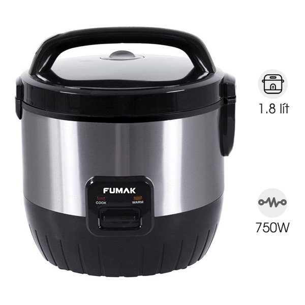 Nồi cơm điện Fumak FRC-18B 1.8 lít (màu bạc)