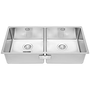 Chậu rửa 2 hộc inox lắp âm toàn phần Teka BE LINEA RS15 2B 860