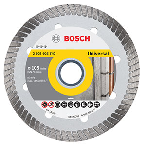 Đĩa cắt kim cương Turbo đa năng 105mm x 20mm/16mm Bosch 2608603740