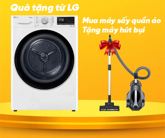 Mua máy sấy LG tặng máy hút bụi LG