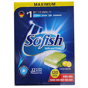 Viên rửa bát Sofish 120 viên (Maximum 120V)