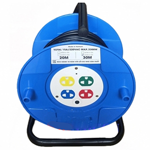 Ổ cắm kéo dài đa năng LiOA QTD30-3-15A kiểu Rulo (Dành cho công trường)