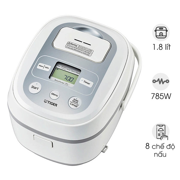 Nồi cơm điện tử Tiger 4 trong 1 JBX-B18W (1.8 lít)