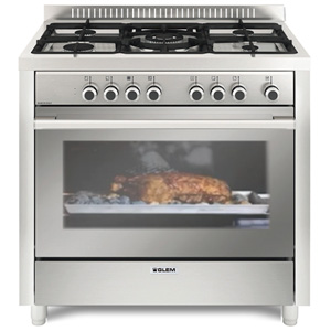 Bếp ga 5 vùng nấu kết hợp lò nướng Glem MQB612VI (90cm)