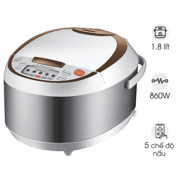 Nồi cơm điện Lock&Lock EJR351BRW - 1.8 lít