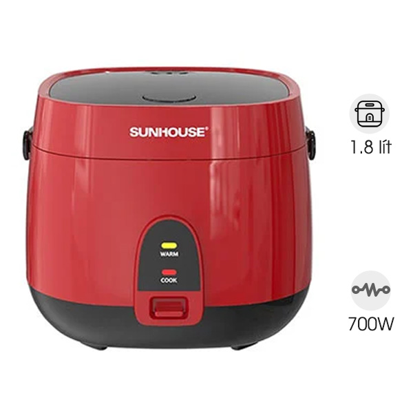 Nồi cơm điện Sunhouse SHD8611R - 1.8 lít