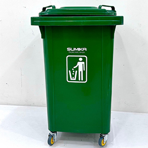 Thùng rác nhựa gia đình Sumika B001 (dung tích 60 lít, xanh)