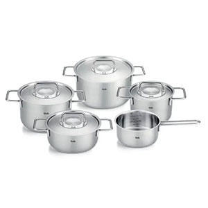 Bộ nồi Fissler Pure 5 món nắp inox