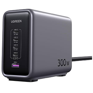 Bộ sạc Ugreen 300W để bàn đa năng Nexode GaN CD333 (90903B)