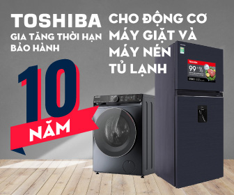 Gia hạn bảo hành 10 năm cho động cơ máy giặt và máy nén tủ lạnh Toshiba