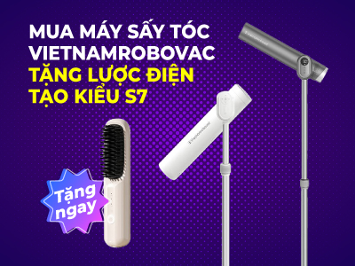 Mua máy sấy tóc đứng VietnamRobovac tặng lược điện tạo kiểu VietnamRobovac S7