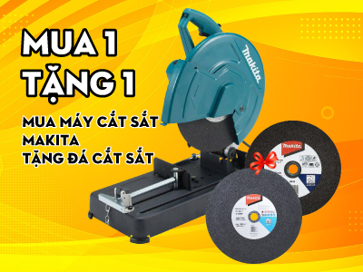 Mua máy cắt sắt Makita tặng đá cắt Makita B-10730-5 Mua máy cắt sắt Makita tặng đá cắt Makita B-10730-5