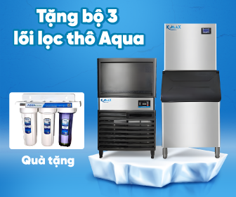 Tặng bộ 3 lõi lọc thô Aqua khi mua máy làm đá viên K-Max