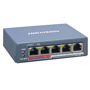 Switch mạng thông minh 4 cổng PoE Hikvision DS-3E1105P-EI/M