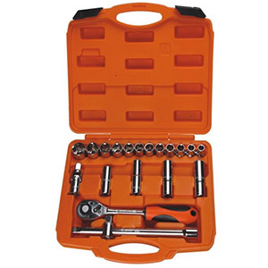 Bộ khẩu Asaki AK-9765 mạ Crom bóng 20 chi tiết 1/2 inch