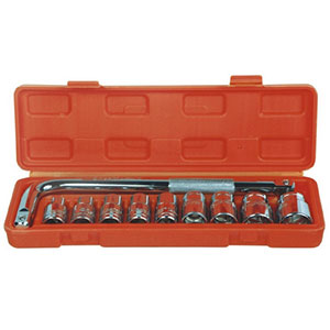 Bộ vặn khẩu Asaki AK-9768 mạ Crom bóng 10 chi tiết 1/2 inch