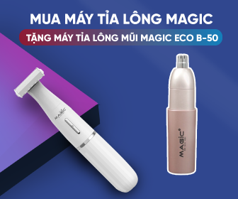 Tặng máy tỉa lông mũi Magic Eco B-50 khi mua máy tỉa lông Magic