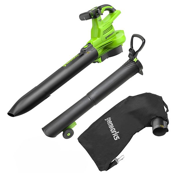 Máy thổi bụi và hút lá dùng pin Greenworks 40V BVF444 (chưa pin, sạc)