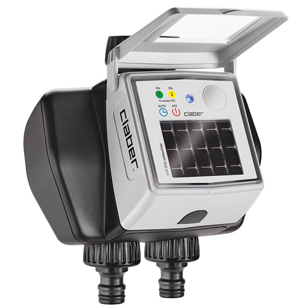 Bộ hẹn giờ tưới cây năng lượng mặt trời Tempo myAquaSolar 2 kênh tưới Claber 8498