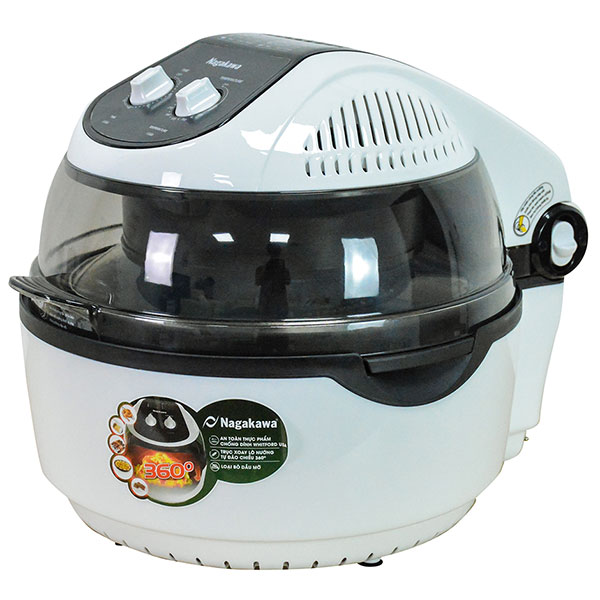 Nồi chiên không dầu xoay 360 độ Nagakawa NAG3302 - 9 lít