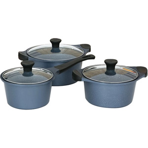 Bộ 3 nồi đúc vân đá xanh Supor Durarock H23102-T1