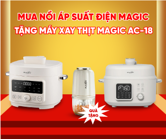 Tặng máy xay thịt Magic AC-18 khi mua nồi áp suất điện Magic
