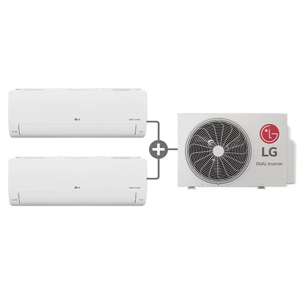 Hệ thống máy lạnh LG Multi 2HP Inverter 1 chiều 1 dàn nóng V18OFM 2 dàn lạnh V09IFM