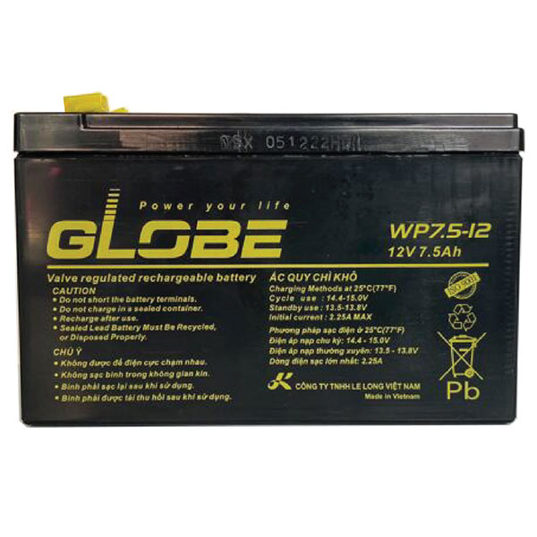 Ắc quy Globe WP7.5-12 (12V, 7.5Ah)