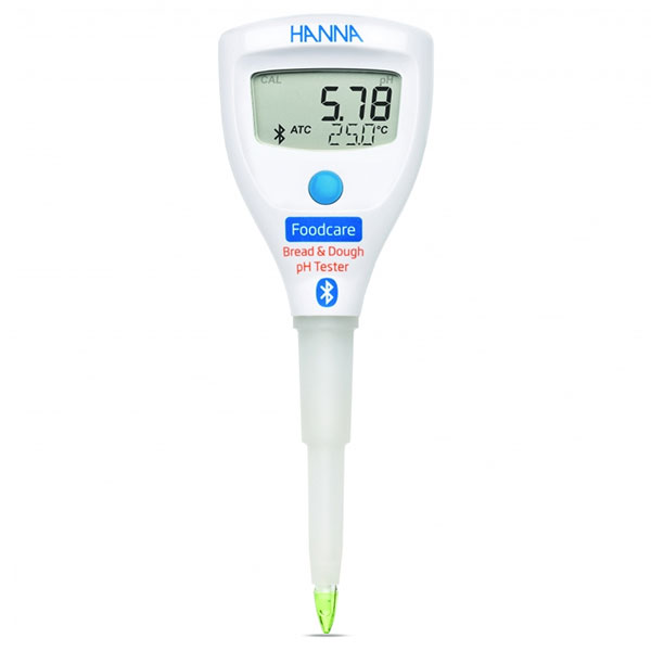Bút đo pH, nhiệt độ HALO2 Bluetooth trong bột nhão làm bánh mì HI9810382