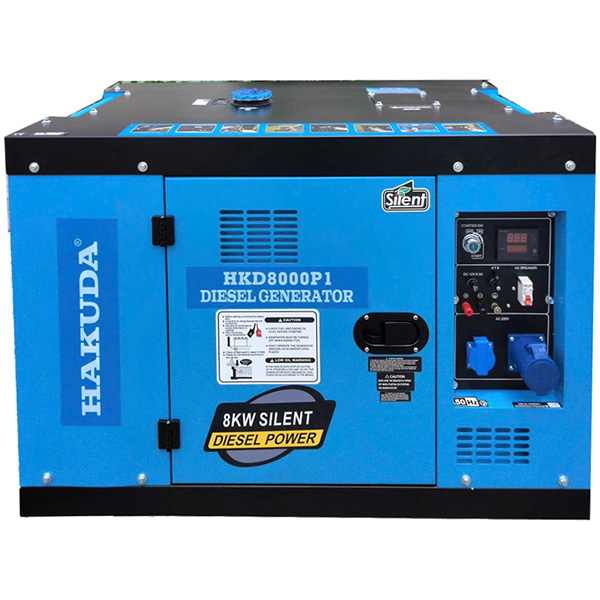 Máy phát điện chạy dầu 8KW Hakuda HKD8000P1