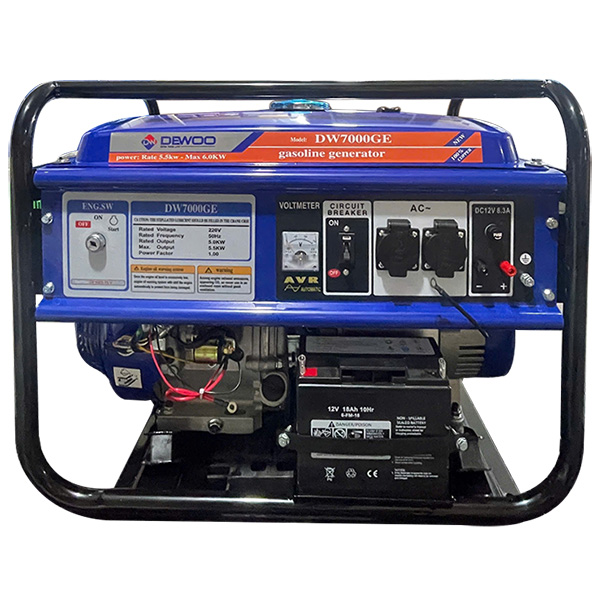 Máy phát điện chạy xăng Dewoo DW7000GE (5KW)