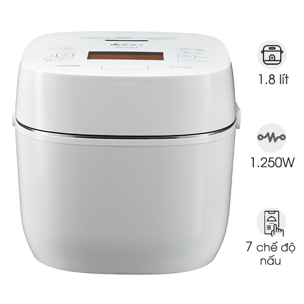 Nồi cơm điện cao tần áp suất chân không Toshiba RC-18VXWVN(W)