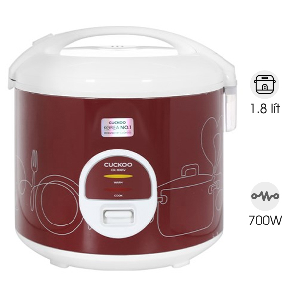 Nồi cơm điện nắp gài Cuckoo 1.8 lít CR-1001V/RDWHCRVNCV