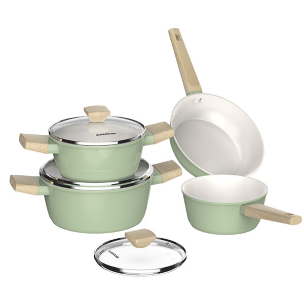 Bộ nồi phủ sứ Nano đáy từ Sunhouse Healthy SHG7979MT2
