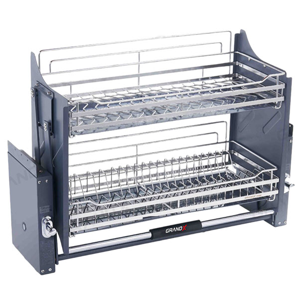 Giá bát nâng hạ nan dẹt khung inox 304 GrandX XL.90S2